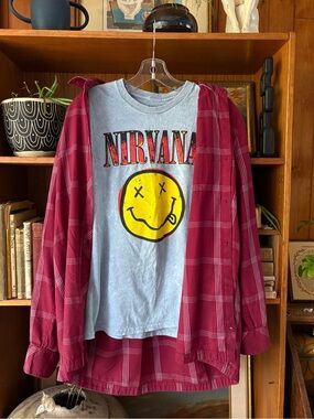 GorpCore CabinCore Outdoor Research Burgundy Plaid Flannel Shirt XL